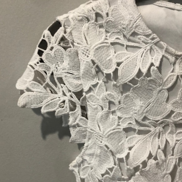Main Strip White Lace Dress - Picture 15 of 16